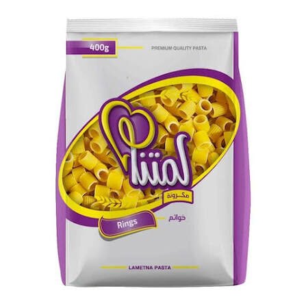 كيس مكرونة خواتم لمتنا 400جم
